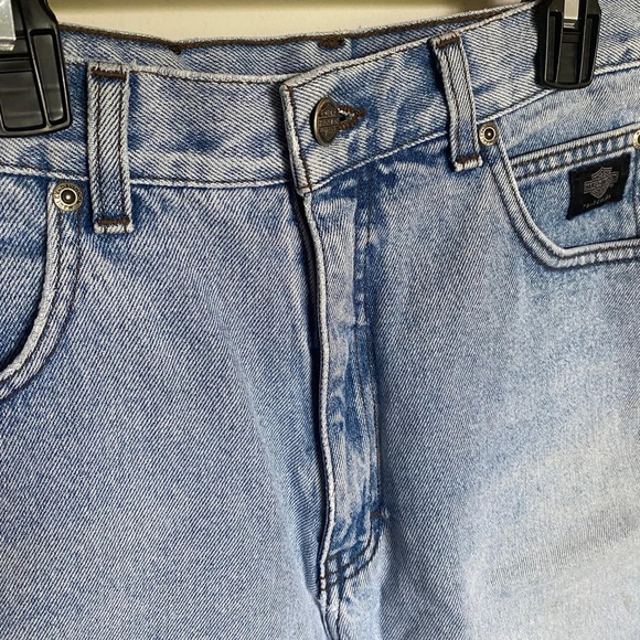 Vintage Denim Harley Davidson Biker Shorts - size 10 - Picture 3 of 8